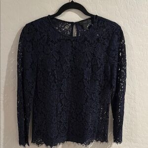 JCrew Lace 3/4 Sleeve Blouse